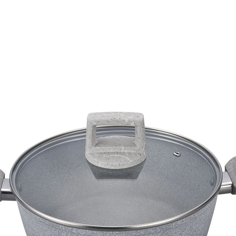 مجموعة أدوات المطبخ الناعمة اللمس مجموعة أدوات طبخ مزورة مع حبة الخشب الرخامي