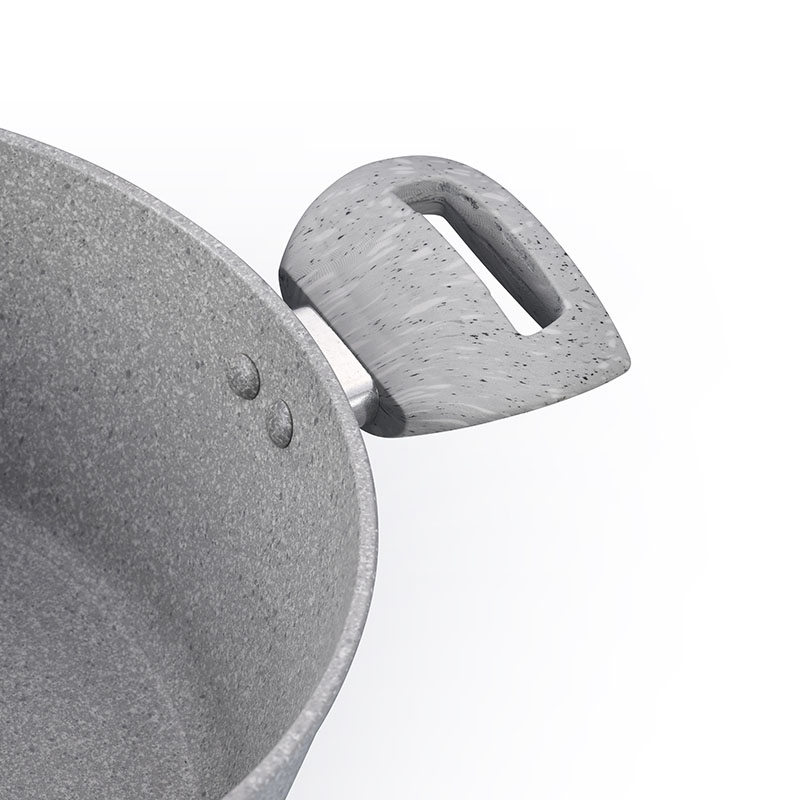 مجموعة أدوات المطبخ الناعمة اللمس مجموعة أدوات طبخ مزورة مع حبة الخشب الرخامي