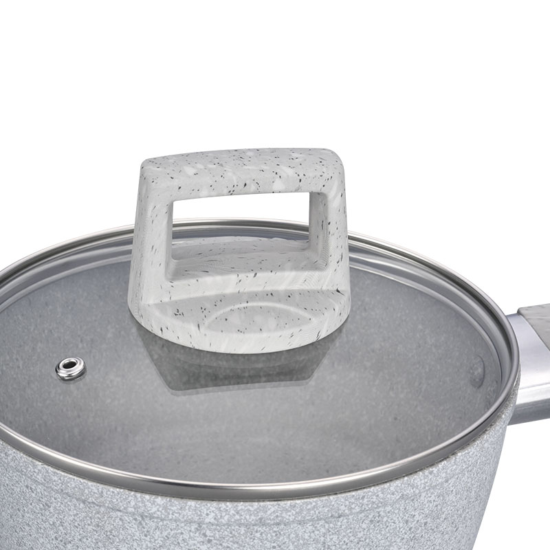 مجموعة أدوات المطبخ الناعمة اللمس مجموعة أدوات طبخ مزورة مع حبة الخشب الرخامي