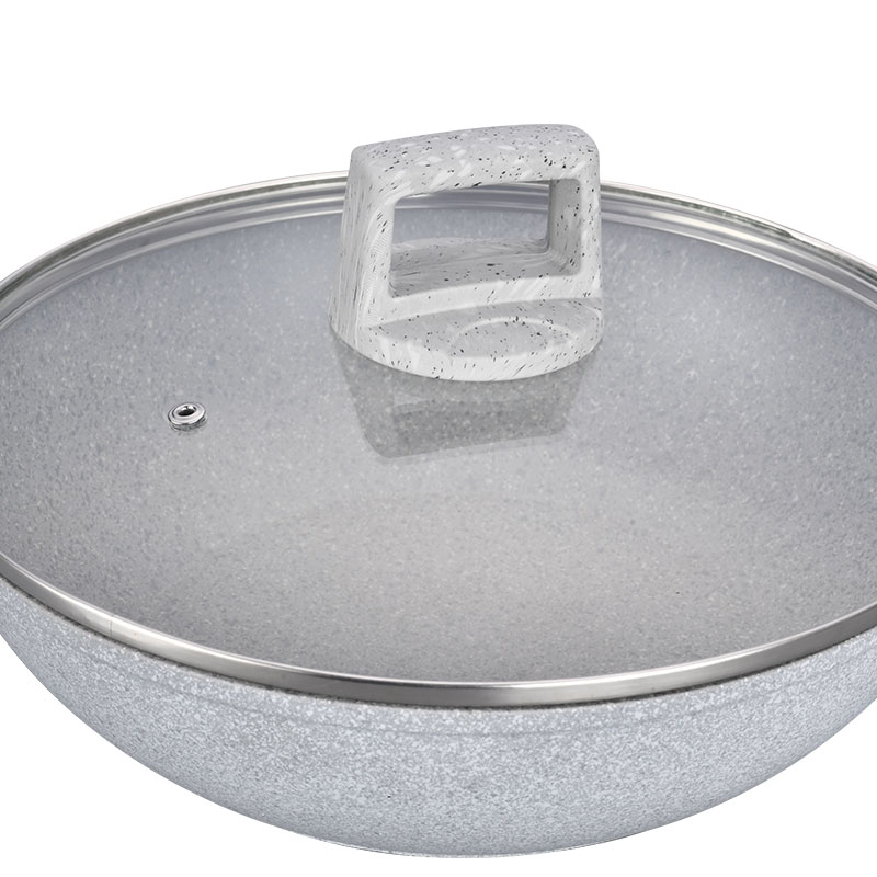 مجموعة أدوات المطبخ الناعمة اللمس مجموعة أدوات طبخ مزورة مع حبة الخشب الرخامي