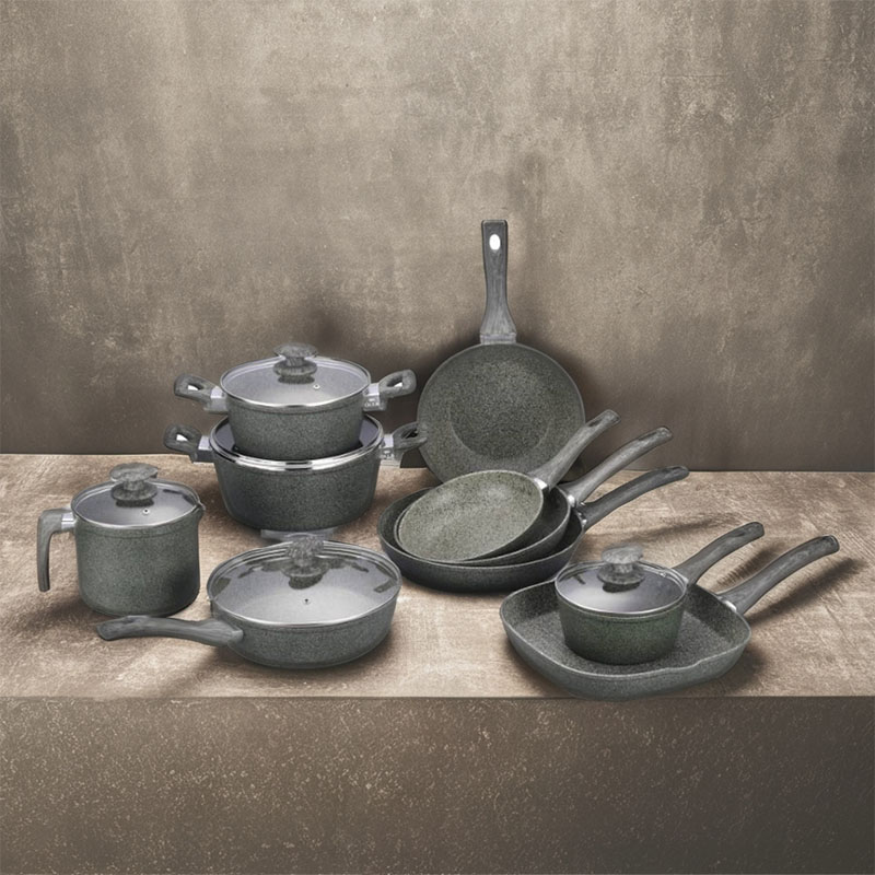أدوات طبخ الجرانيت مجموعة أدوات طبخ مزورة مقاومة للحرارة