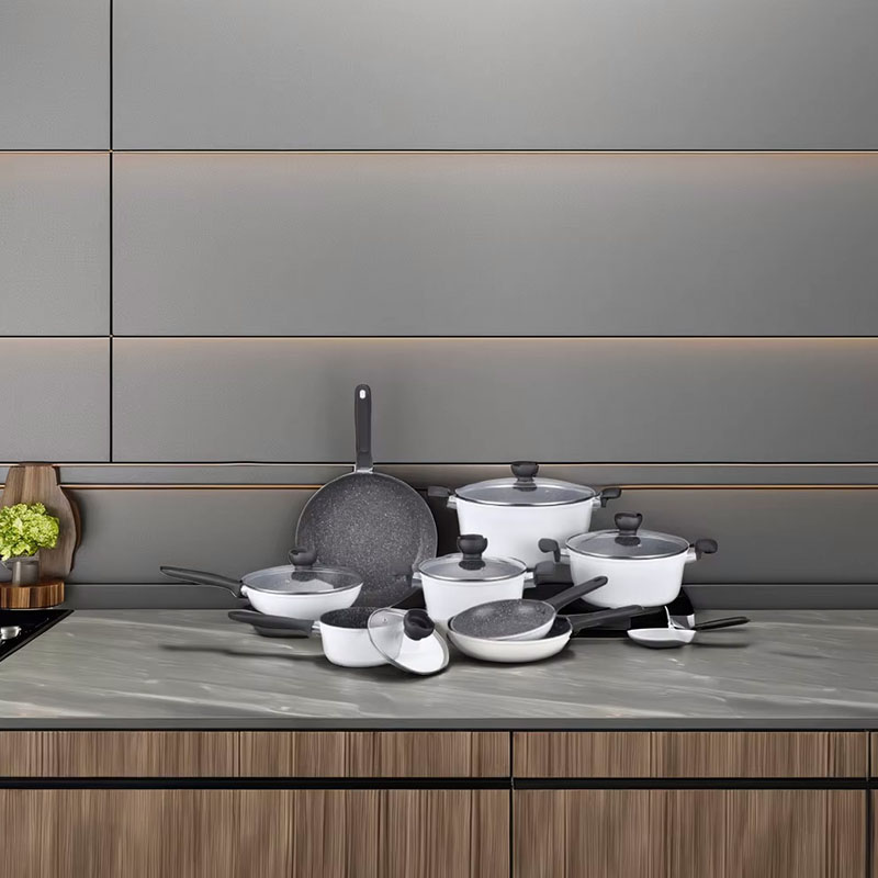 الحبوب الخشبية مزورة مقبض القابلة للفصل أدوات طبخ مع spangle