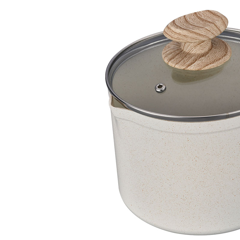 أواني الطبخ الرخامية البيضاء الكريمية وأدوات الطهي مزورة