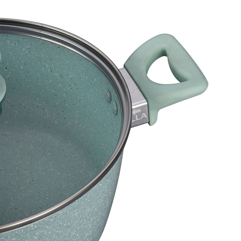 رخام غير عصا طلاء وعاء مجموعة أدوات طبخ مزورة