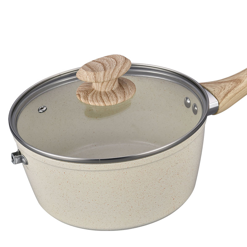 أواني الطبخ الرخامية البيضاء الكريمية وأدوات الطهي مزورة