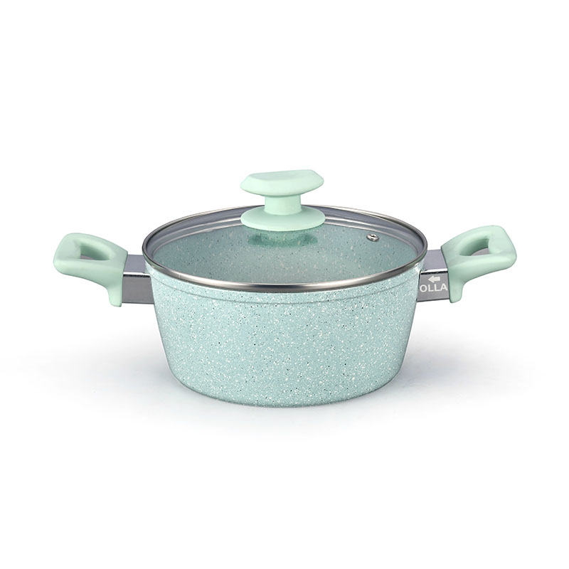 رخام غير عصا طلاء وعاء مجموعة أدوات طبخ مزورة