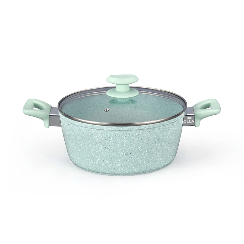 رخام غير عصا طلاء وعاء مجموعة أدوات طبخ مزورة