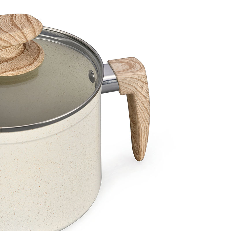 أواني الطبخ الرخامية البيضاء الكريمية وأدوات الطهي مزورة