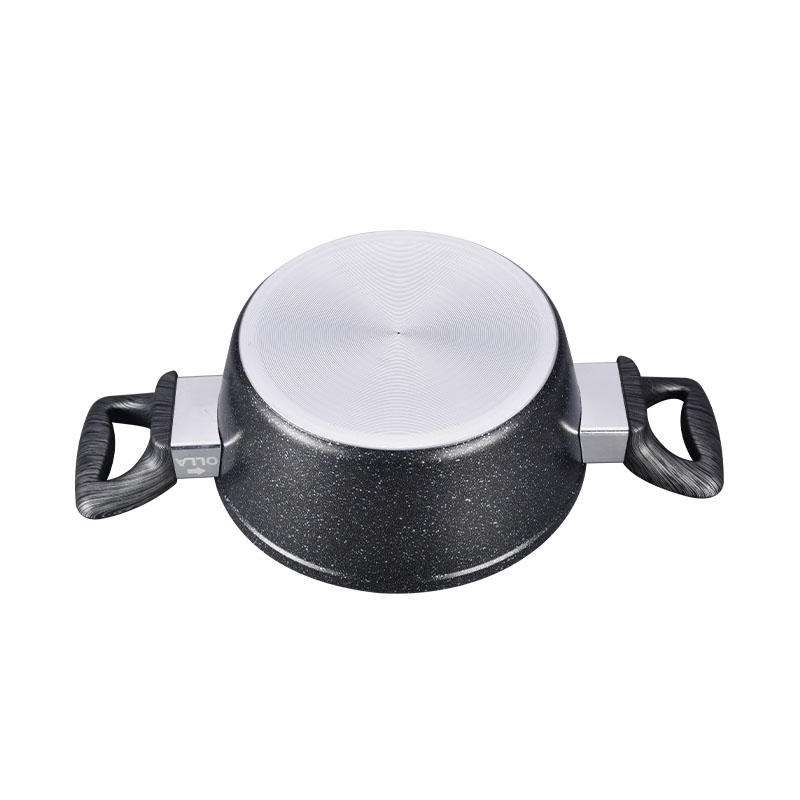 وعاء طلاء الحجر الرمادي الداكن مجموعة أدوات طبخ مزورة