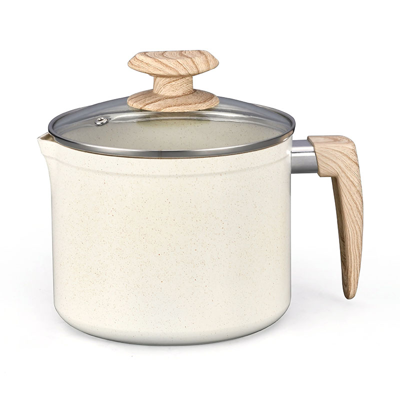 أواني الطبخ الرخامية البيضاء الكريمية وأدوات الطهي مزورة