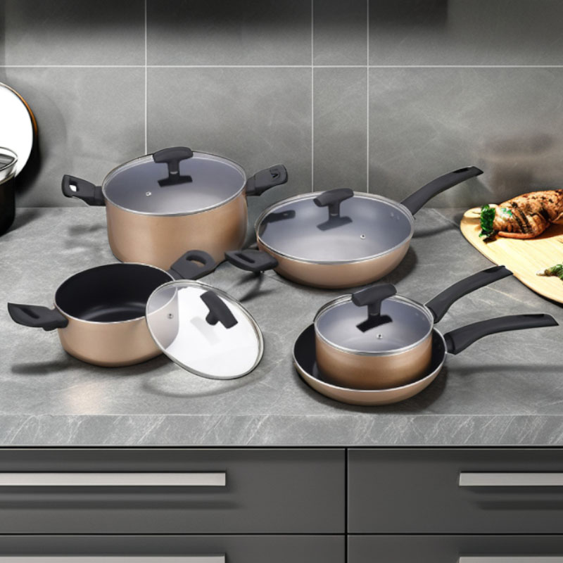 ملون مقاوم للحرارة أدوات المطبخ مجموعة أدوات طبخ مضغوطة