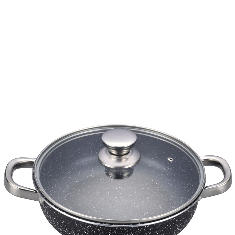 مجموعة من الفولاذ المقاوم للصدأ غير العصي مجموعة أدوات طبخ مضغوطة