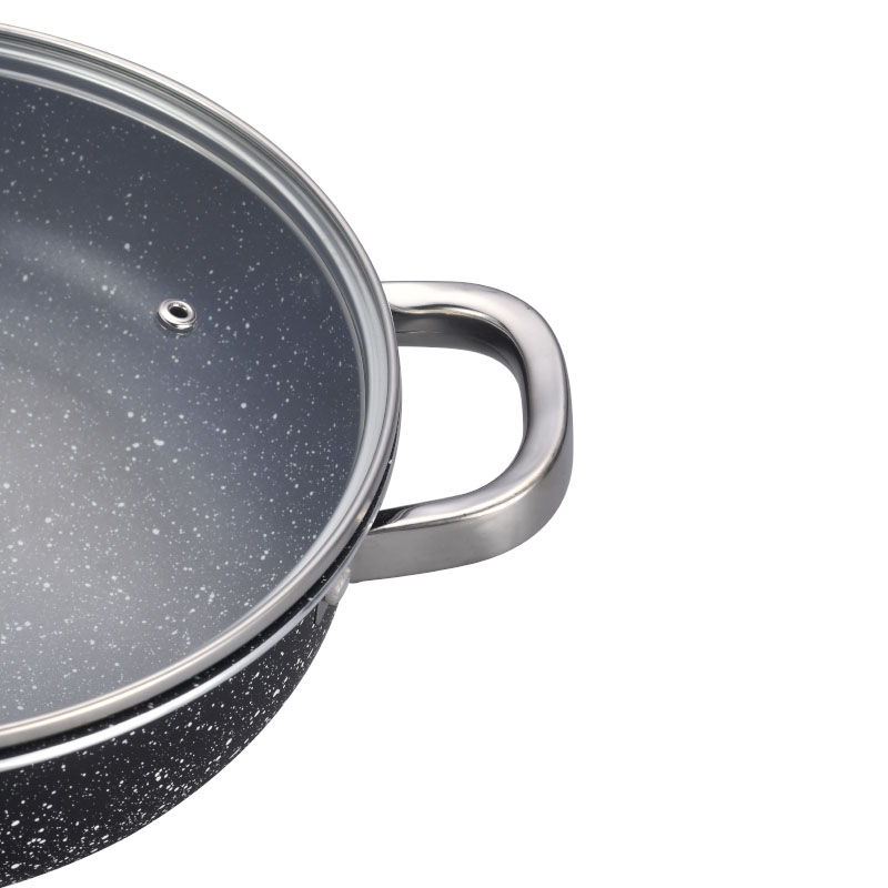 مجموعة من الفولاذ المقاوم للصدأ غير العصي مجموعة أدوات طبخ مضغوطة