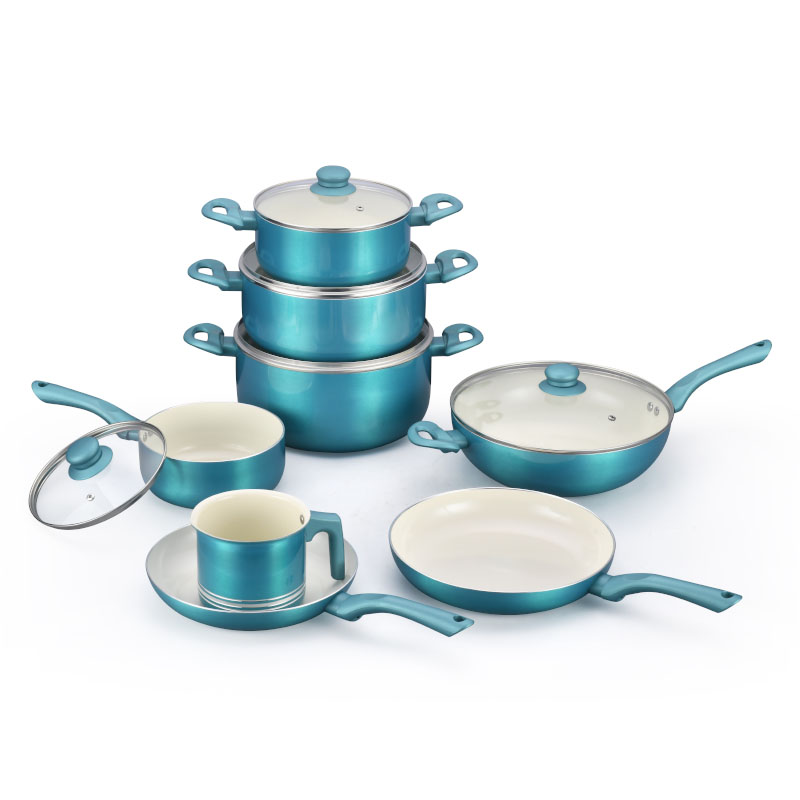 Telamon Seleestial Blue Series مجموعة أدوات طبخ الطلاء السيراميك