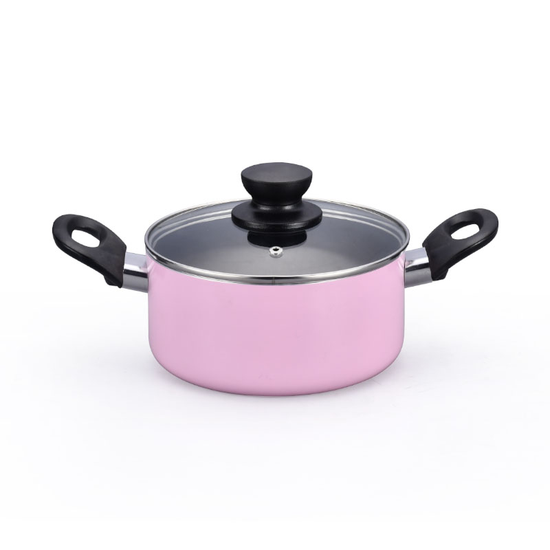 الأواني متعددة الألوان وأدوات طبخ مضغوطة