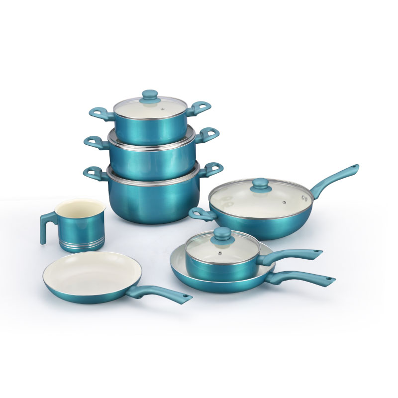 Telamon Seleestial Blue Series مجموعة أدوات طبخ الطلاء السيراميك