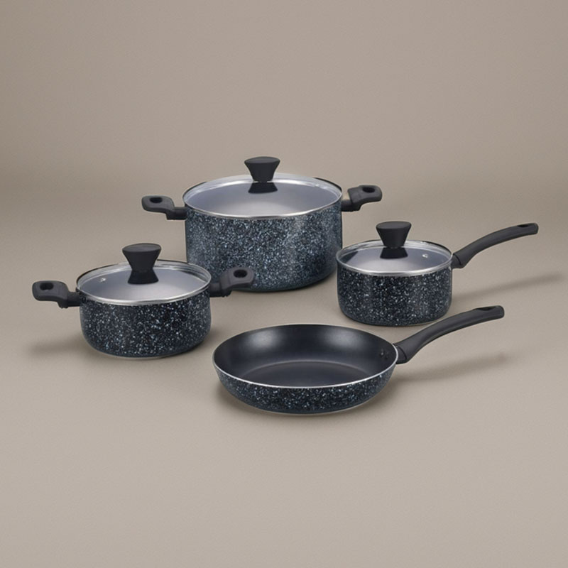 أواني طبخ أسود غير عصيدة مضغوطة