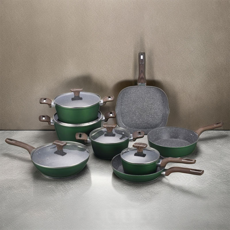 الحجر الرمادي الداكن غير العصي أواني الطهي مزورة