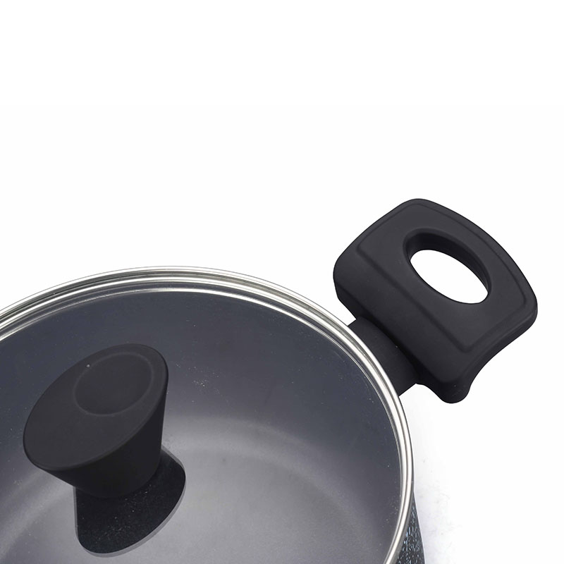 أواني طبخ أسود غير عصيدة مضغوطة