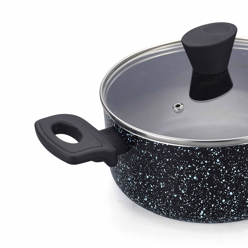 أواني طبخ أسود غير عصيدة مضغوطة