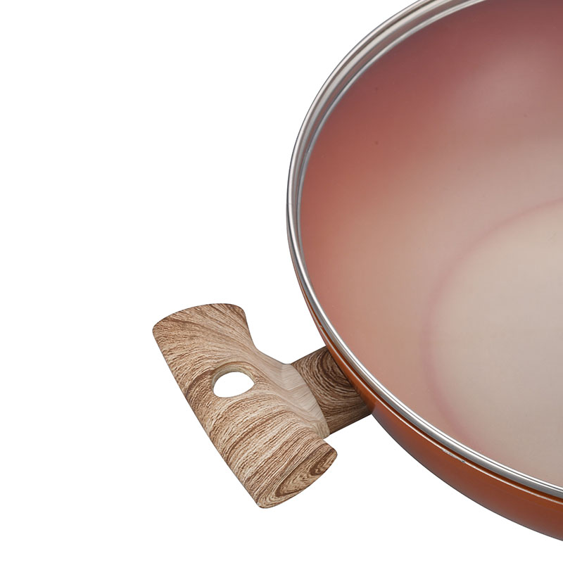 مجموعة وعاء غير عصا أدوات طبخ مزورة مع الحبوب الخشبية