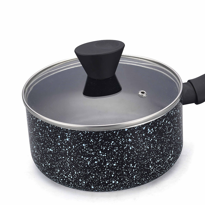 أواني طبخ أسود غير عصيدة مضغوطة