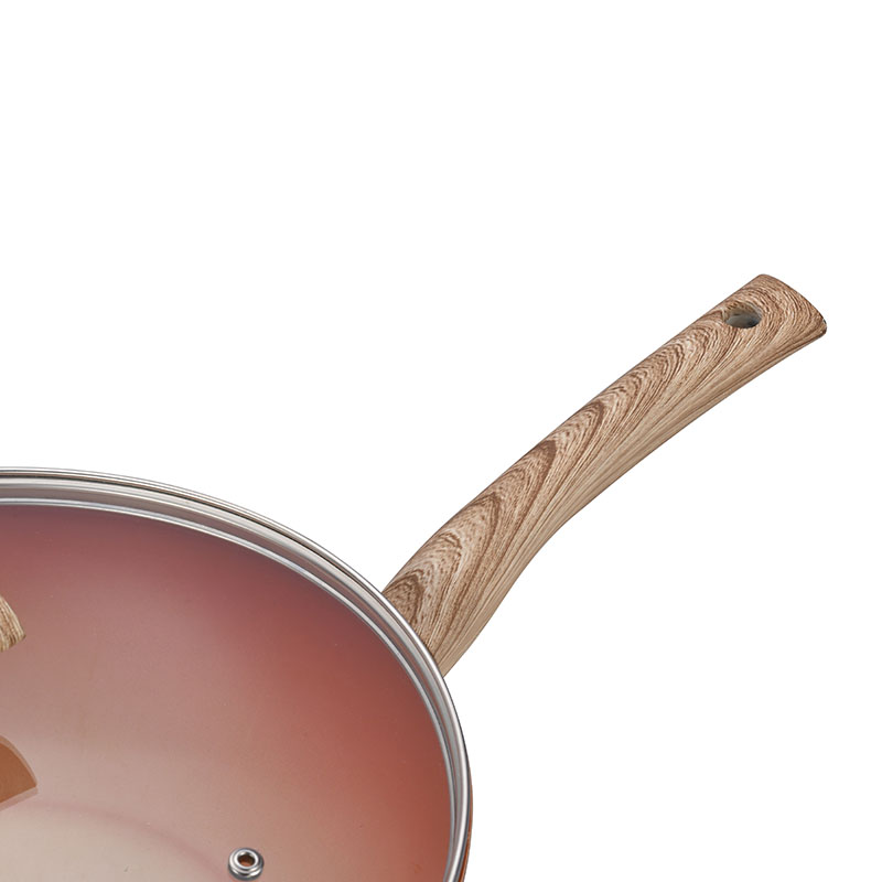 مجموعة وعاء غير عصا أدوات طبخ مزورة مع الحبوب الخشبية