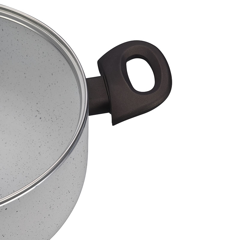 Gray Home Pan غير عصا مضغوطة مع غطاء