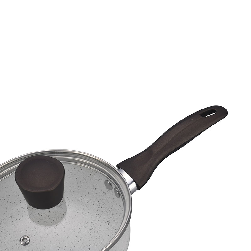 Gray Home Pan غير عصا مضغوطة مع غطاء