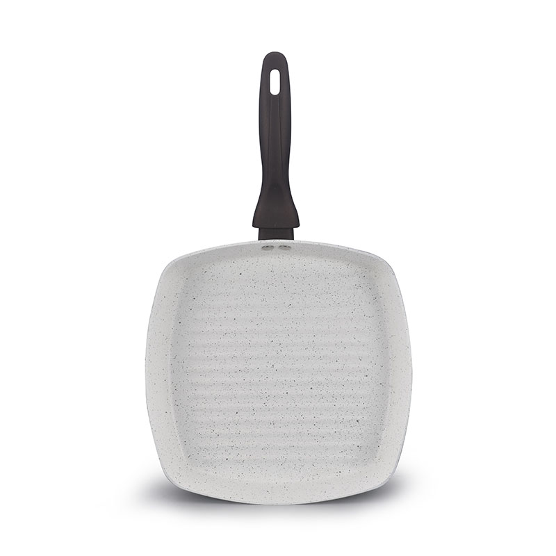 Gray Home Pan غير عصا مضغوطة مع غطاء