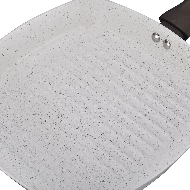 Gray Home Pan غير عصا مضغوطة مع غطاء