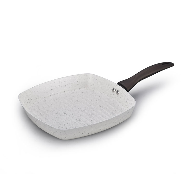 Gray Home Pan غير عصا مضغوطة مع غطاء