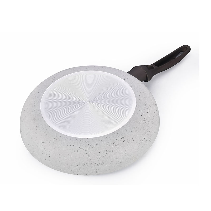 Gray Home Pan غير عصا مضغوطة مع غطاء