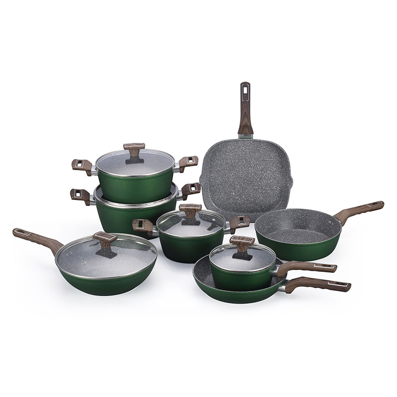 الحجر الرمادي الداكن غير العصي أواني الطهي مزورة