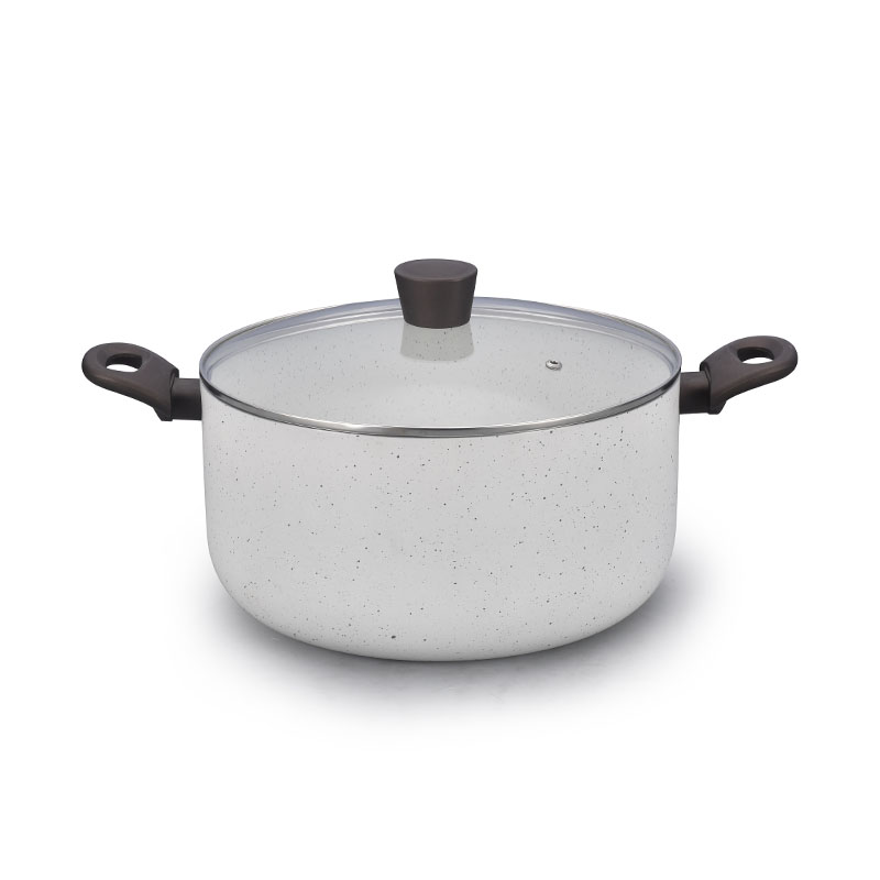 Gray Home Pan غير عصا مضغوطة مع غطاء