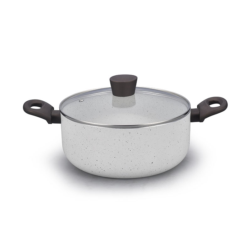 Gray Home Pan غير عصا مضغوطة مع غطاء