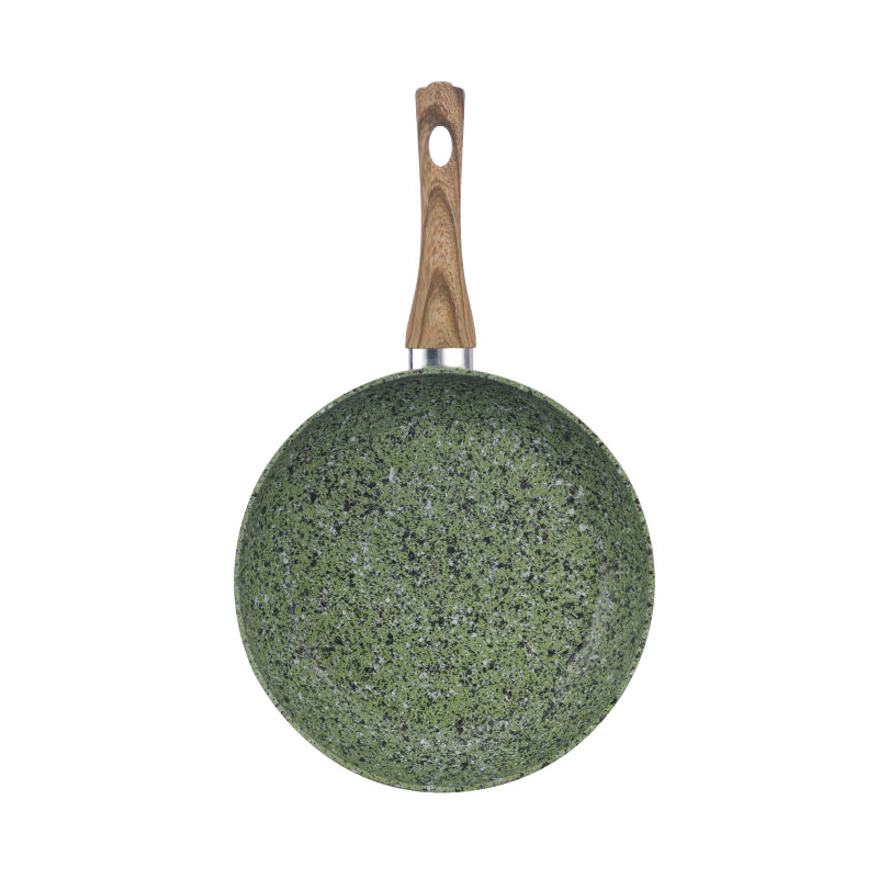 الرخام مزور أدوات طبخ غير عصا مع الحبوب الخشبية