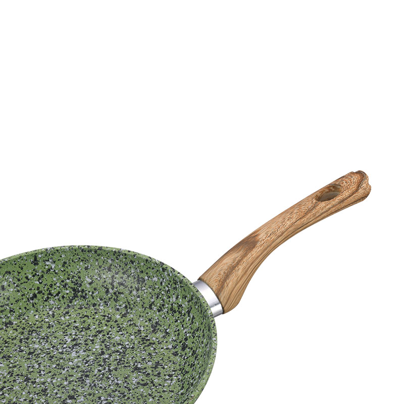 الرخام مزور أدوات طبخ غير عصا مع الحبوب الخشبية