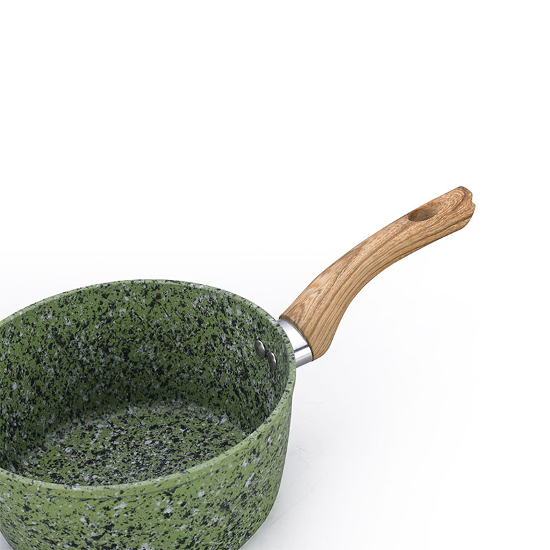 الرخام مزور أدوات طبخ غير عصا مع الحبوب الخشبية