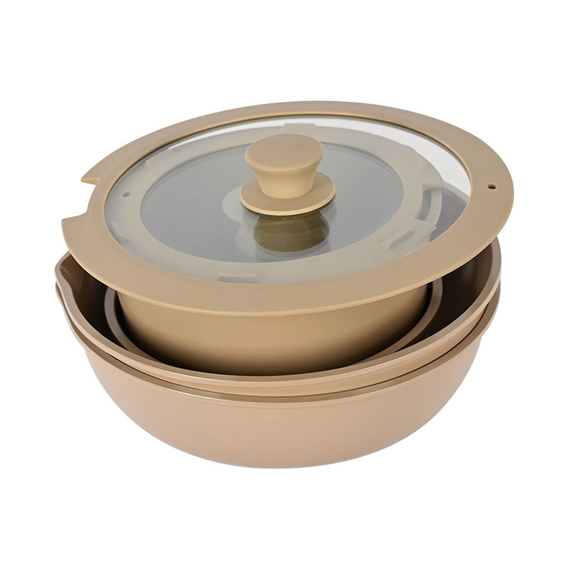 سهلة العناية بأواني أدوات الطهي المصبوب مع مقابض قابلة للإزالة