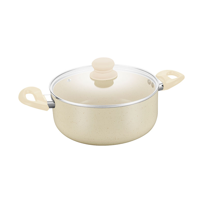 مجموعة طبخ مضغوطة بمجموعة من أدوات طبخ مضغوطة مع مقبض قابل للفصل