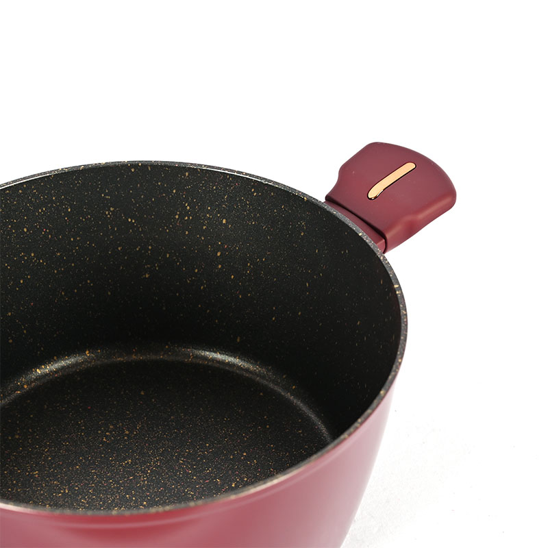 تيلامون بورغوندي أدوات طبخ مجموعة مع إكسسوارات حافة ذهبية