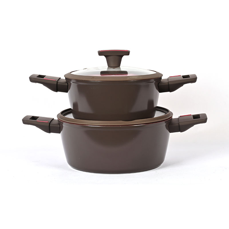 Telamon New Arrival Onyx Gray مجموعة أدوات طبخ الطلاء السيراميك