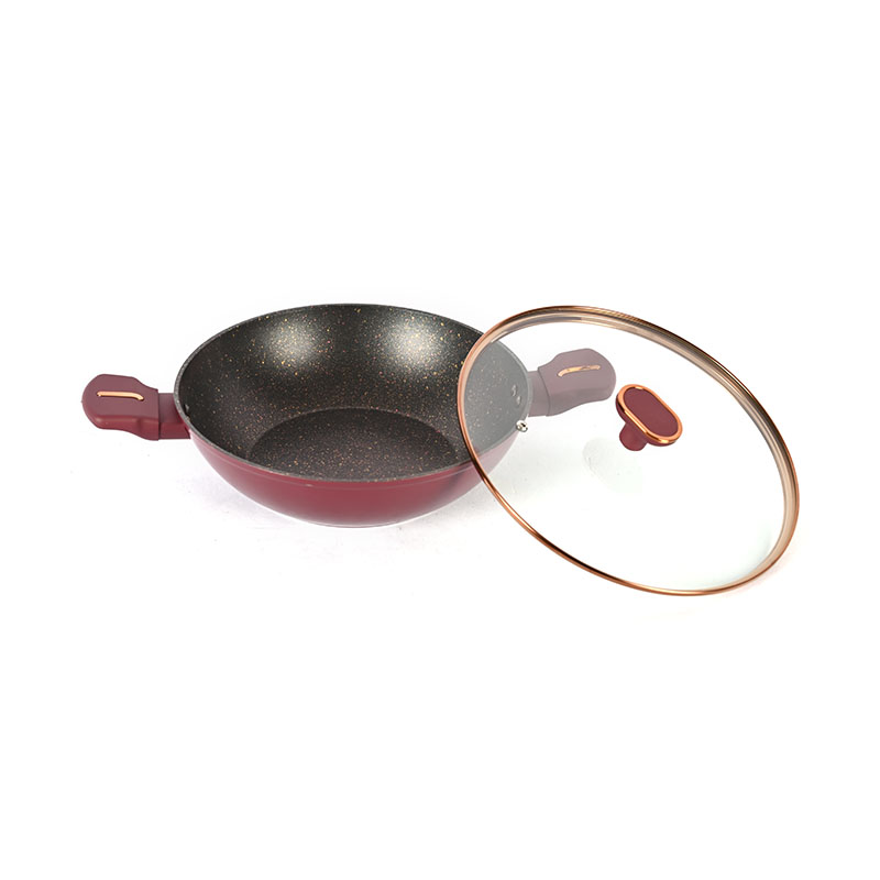 تيلامون بورغوندي أدوات طبخ مجموعة مع إكسسوارات حافة ذهبية