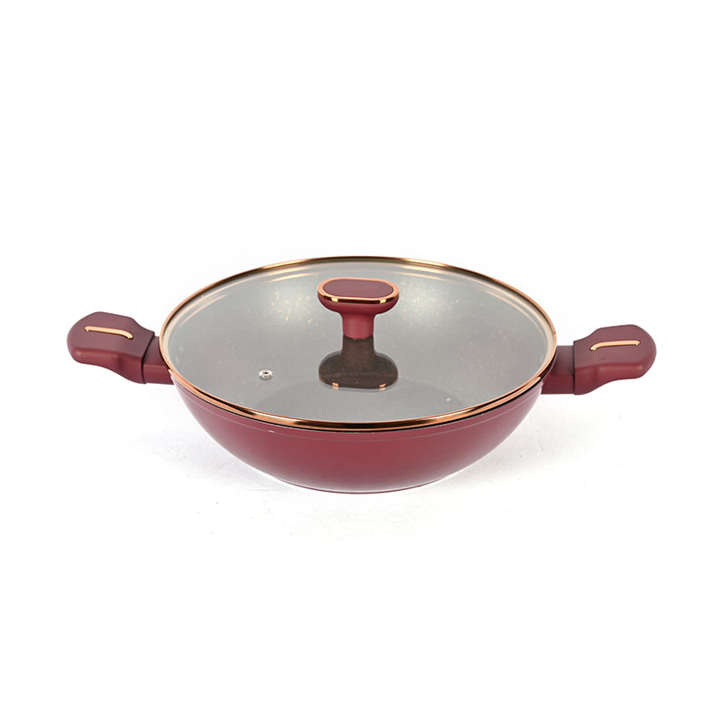 تيلامون بورغوندي أدوات طبخ مجموعة مع إكسسوارات حافة ذهبية