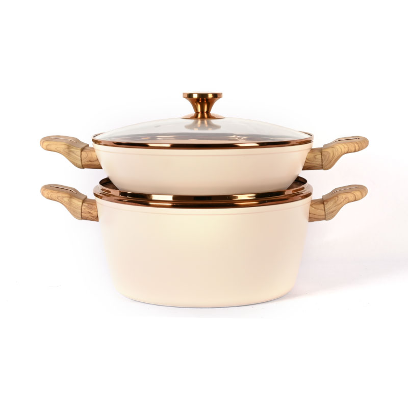 مجموعة أدوات طبخ بيج تيلامون مع إكسسوارات ذهبية الحافة