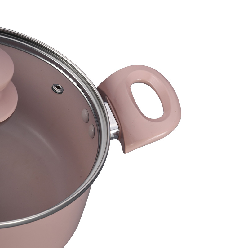 مجموعة أدوات طبخ طلاء السيراميك الوردي Telamon