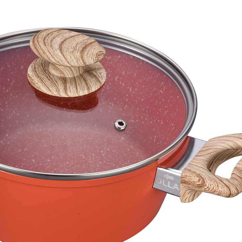 مجموعة أدوات طبخ طلاء رخام Telamon Tangerine