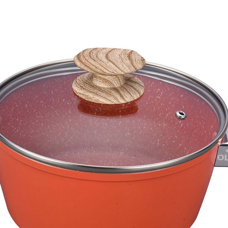 مجموعة أدوات طبخ طلاء رخام Telamon Tangerine