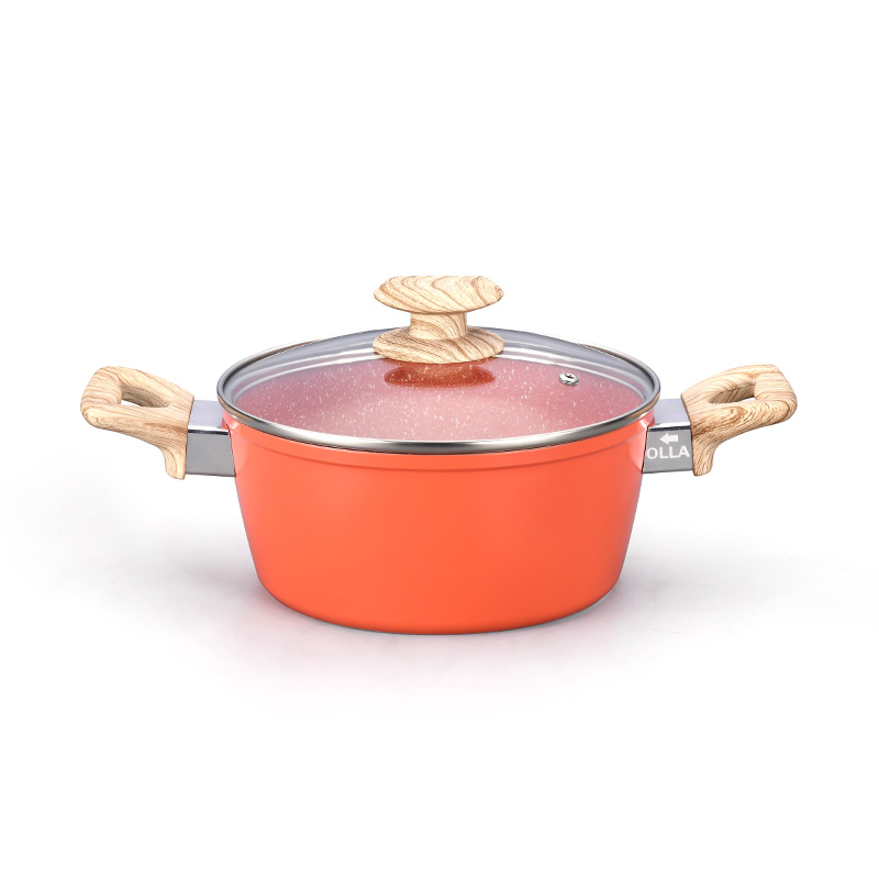 مجموعة أدوات طبخ طلاء رخام Telamon Tangerine